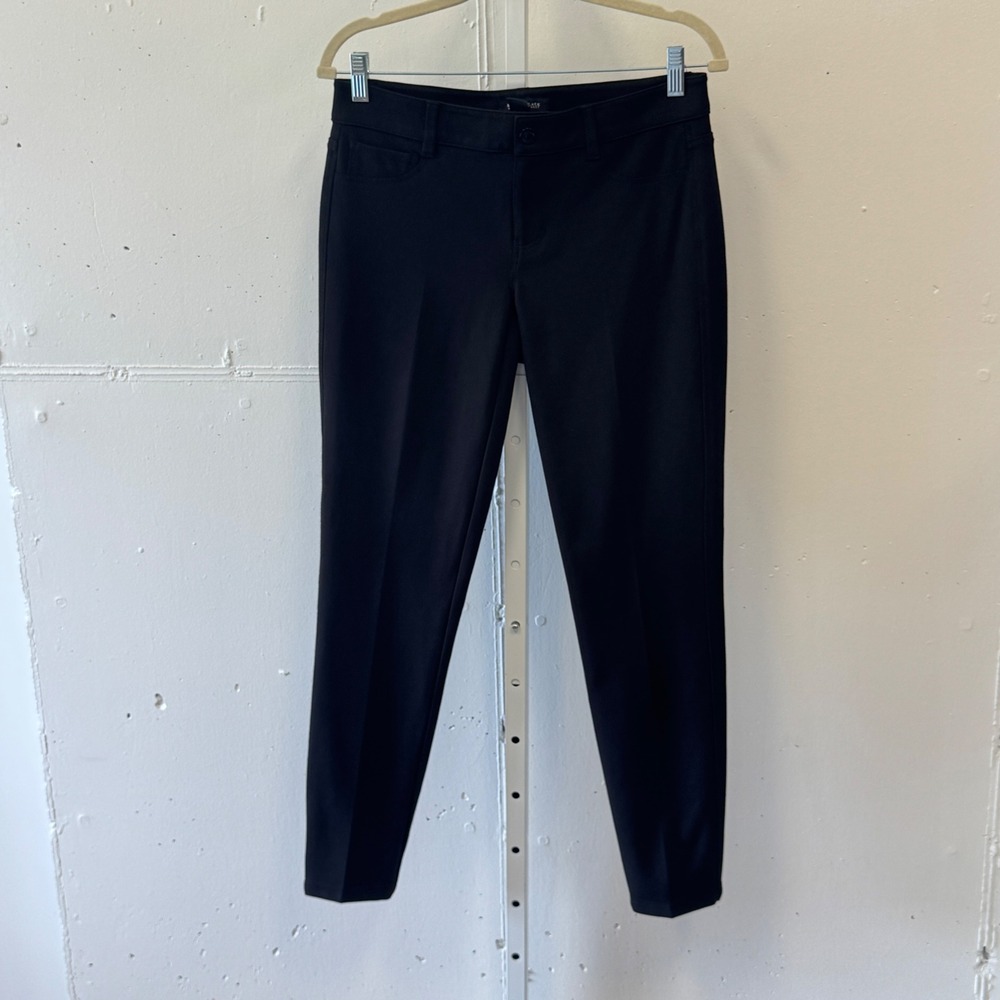 White House Black Market Skinny Leg Pants Black‎ Stretch Trousers Size S Regular